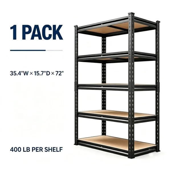 Heavy Duty Metal Storage Rack 5 Tier Adjustable