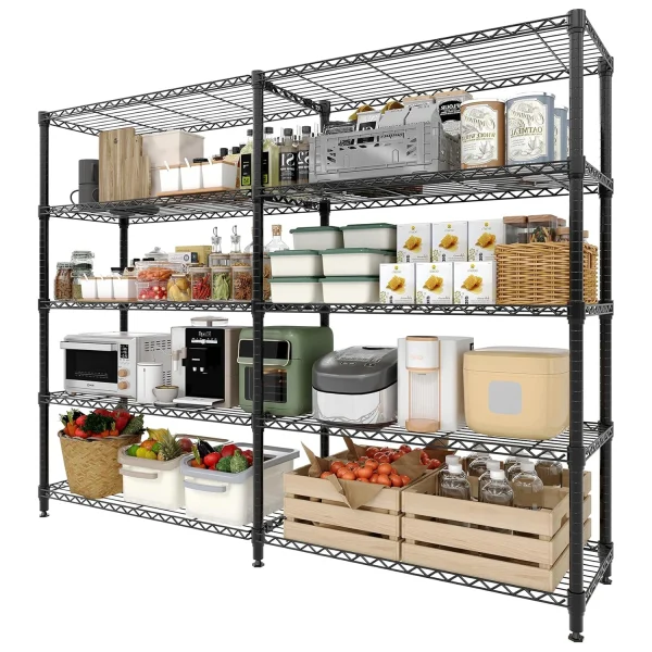 Heavy Duty Storage Shelves 4/5 Tiers Adjustable Metal Shelving Unit